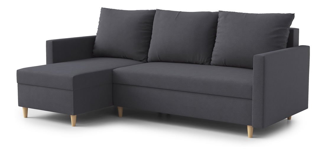 Rohová sedací souprava Ronaldo (L) (tmavě šedá)