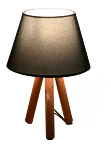 Stolní lampa Woodarella 5 (antracit + přírodní)