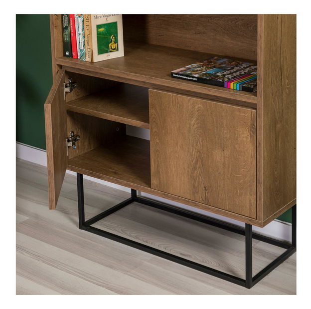 Souprava nábytku do obývacího pokoje Laxi 12 (ořech + černá)