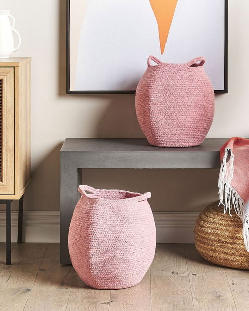 Set 2 ks košíků Pangy (růžová)
