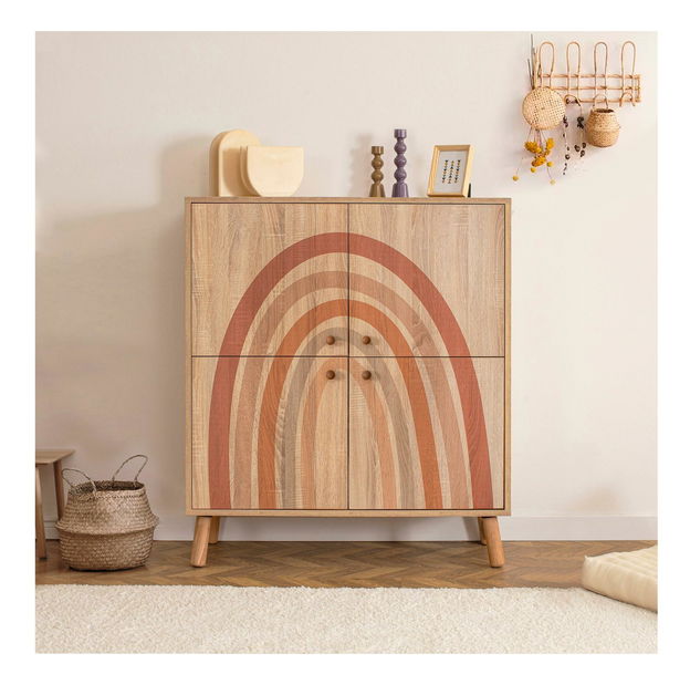 Skříňka Maluxe (vícebarevná přírodní)