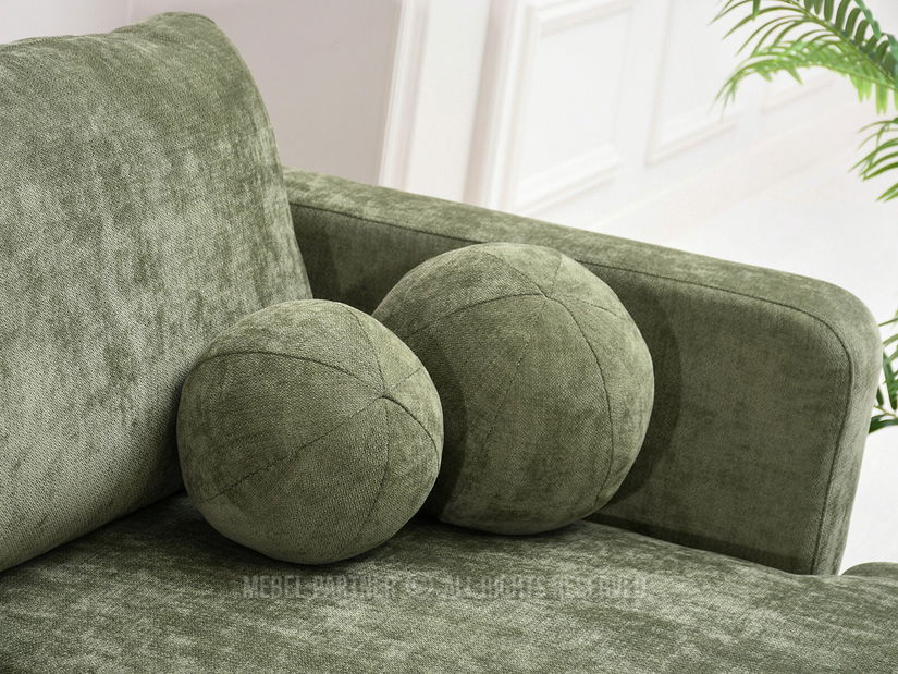 Rohová sedačka Masivos (zelená + černá)