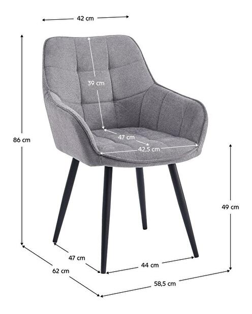 Designové křeslo Morkenus (šedá + černá)