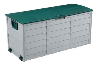 Zahradní úložný box Korta (šedá + zelená)