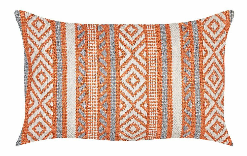 Sada 2 ozdobných polštářů 30 x 50 cm Inully (oranžová)