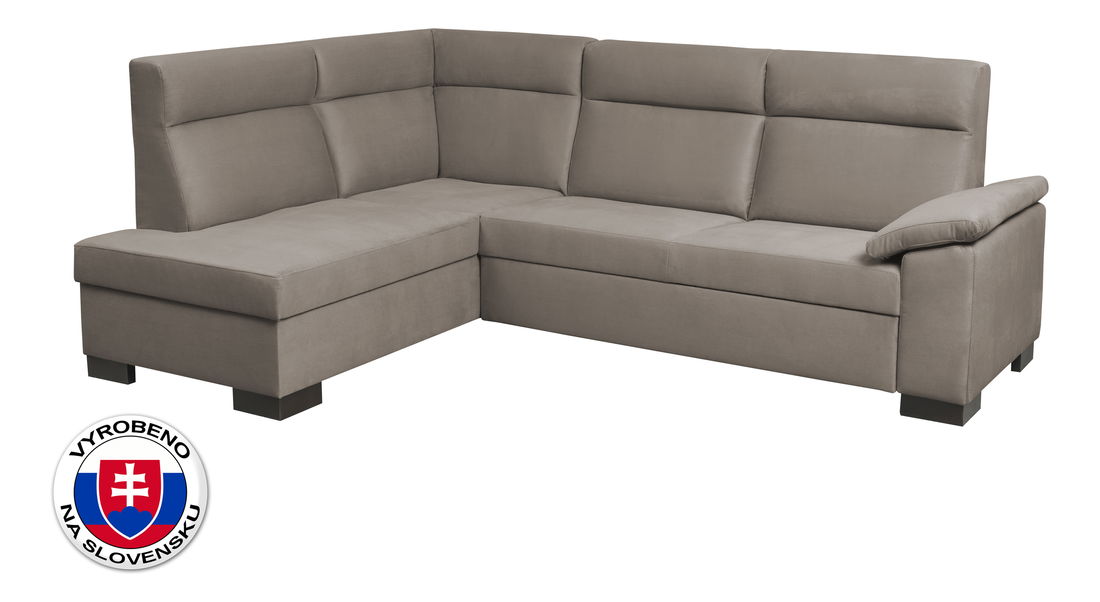 Rohová sedací souprava BRW San Remo Područka A (hnědá) (L) *dárek ZDARMA