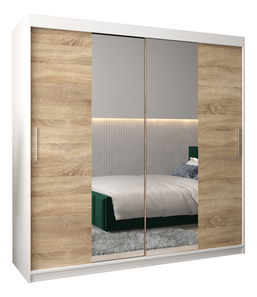Šatní skříň 200 cm Toki 1 (Bílá matná + Dub sonoma)