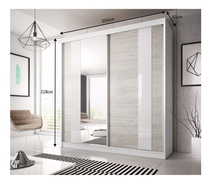 Šatní skříň Multi 32 (203 cm)