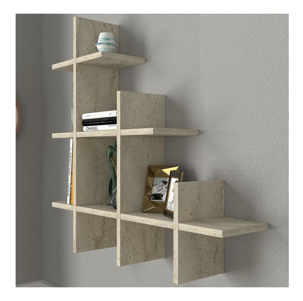 Nástěnná police Juker (travertin)