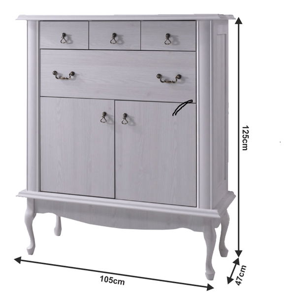 Komoda Valiara DA10 (bílá)