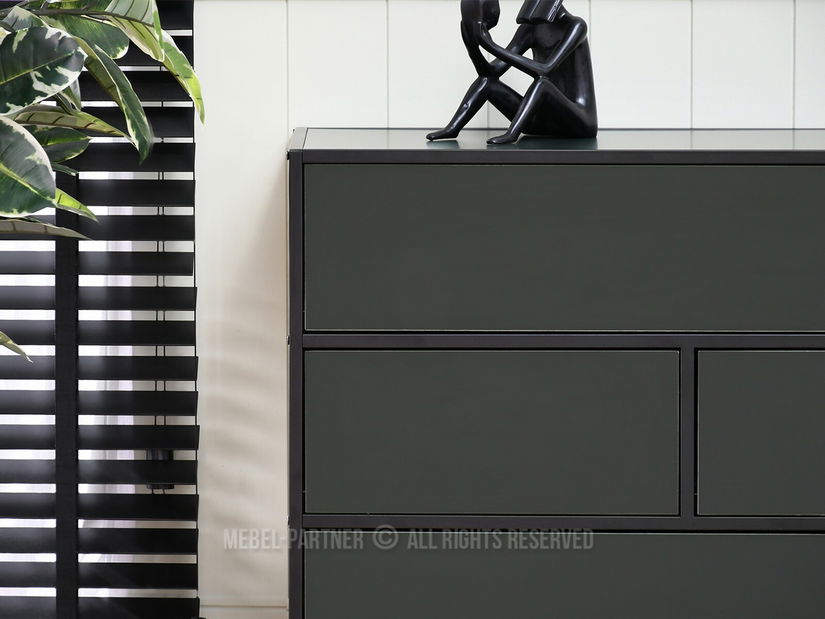 Komoda Soren Kom (zelená + černá)