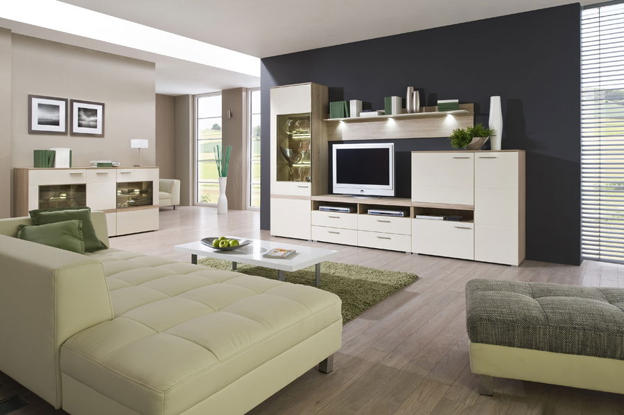 Obývací stěna Decodom Stadium K 03 dub bardolino + lesk vanilka