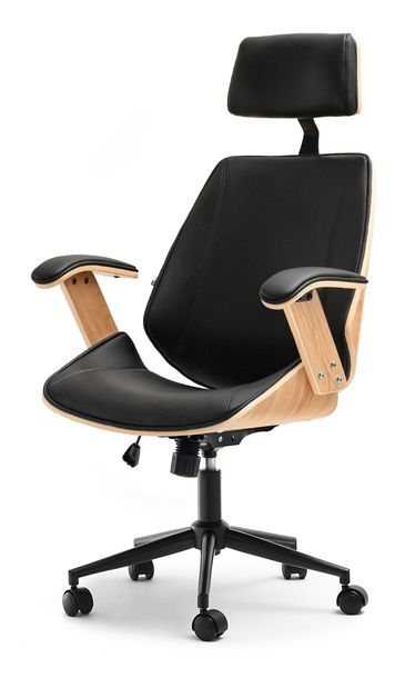 Křeslo Franc (dub černý + černá)