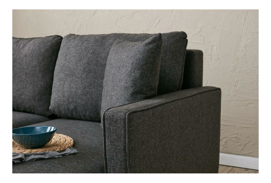 Rohová sedací souprava Ewie (L) (antracit)