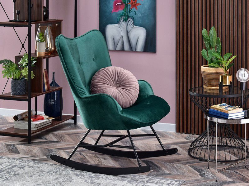 Křeslo Sibyla (zelená + buk bílý)