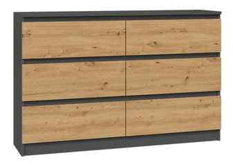 Komoda Musecalo 6 120 (antracit + dub artisan)