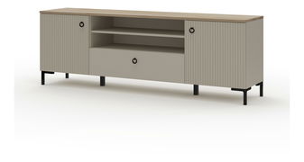 TV skříňka Demandaron 2 (taupe + dub silverjack)