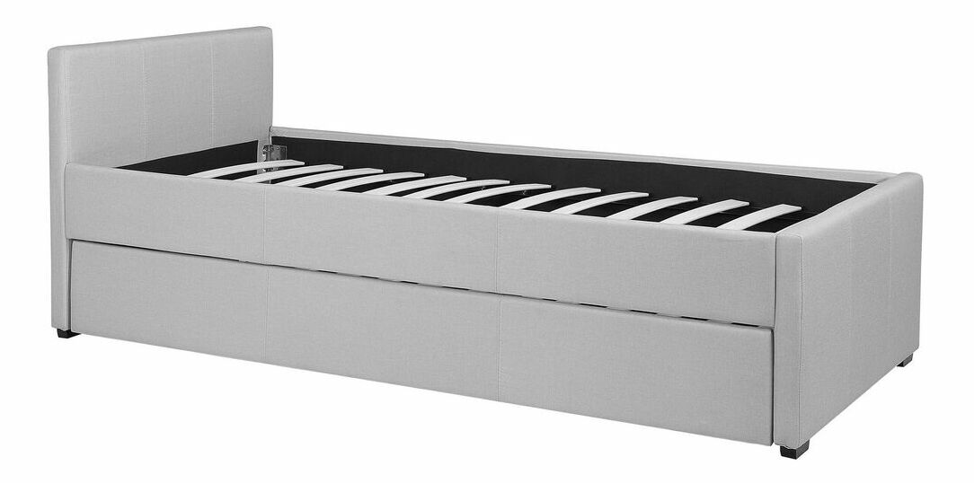 Rozkládací postel 80 cm MERMAID (s roštem) (světle šedá)