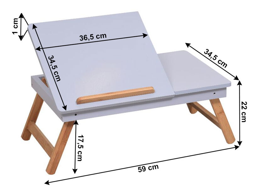 PC stůl Merle (bílá)