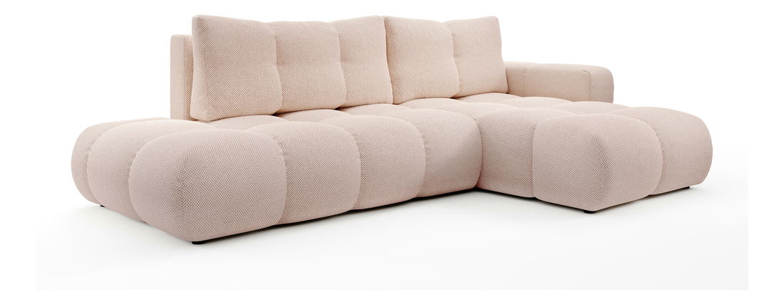 Rohová sedací souprava Sopran (pudrová) (P)