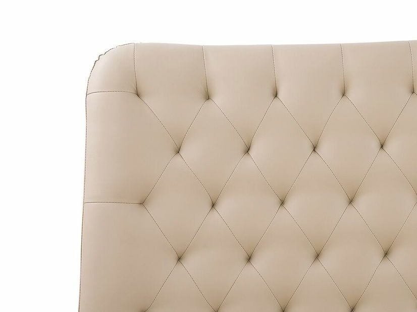 Manželská postel 160 cm ESONNA (s roštem) (béžová)