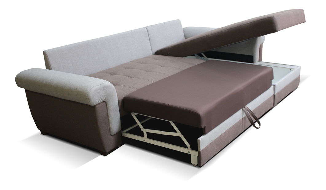 Rohová sedací souprava Rony 2F+L (fialová + šedá) (P)