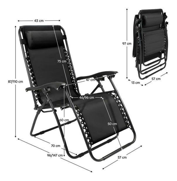 Zahradní křeslo Gerry new (černá)