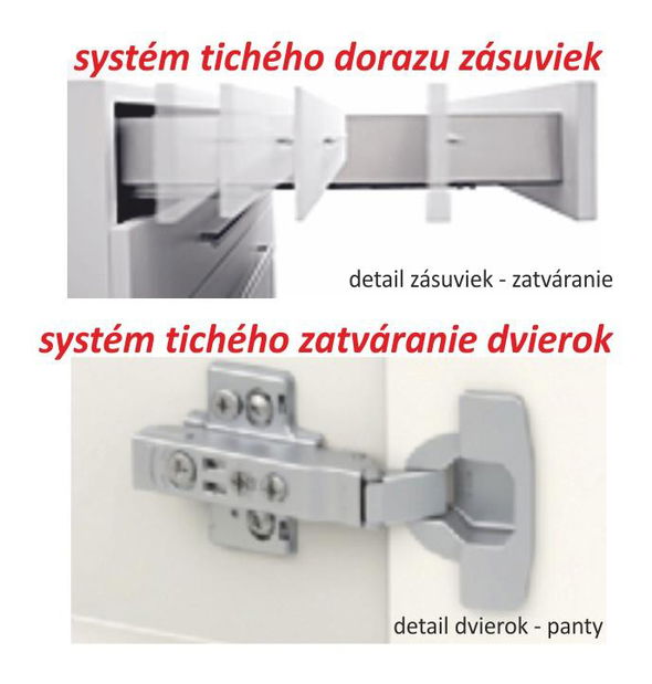 Kuchyně Lilouse 260 cm dub sonoma + lesk extra vysoký bílý