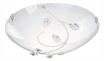 Stropní/nástěnné svítidlo Burgundy 40404-1 (moderní/designové) (nikl + opál)