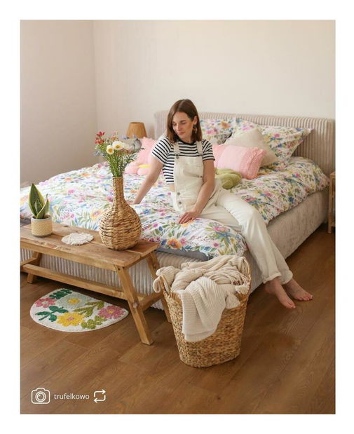 Manželská postel 140 cm Tulia 140 (krémová + černá)