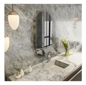 Zrcadlo Nekada (tmavě šedá + zlatá)