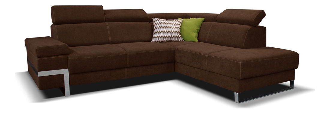 Rohová sedací souprava Grove 2+L (hnědá) (P)