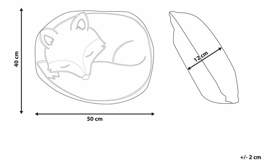 Polštář 50x40 cm DOBAN (žlutá)