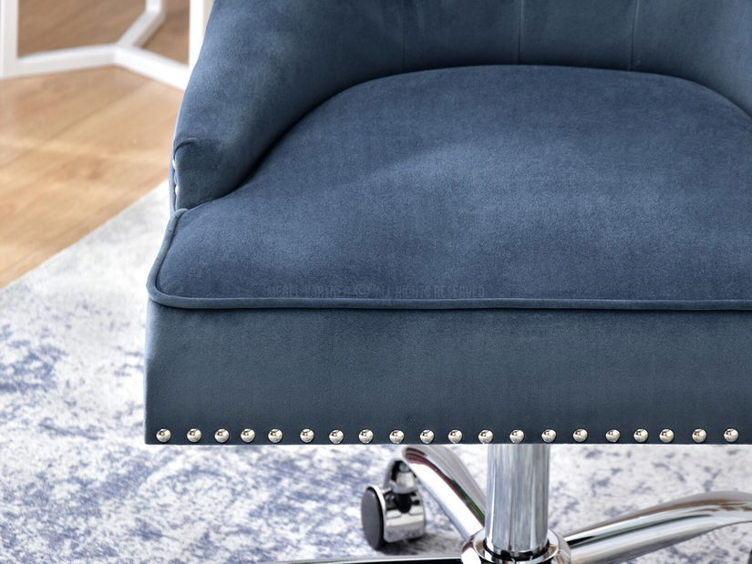 Židle Sonia (šedomodrá + chromová)