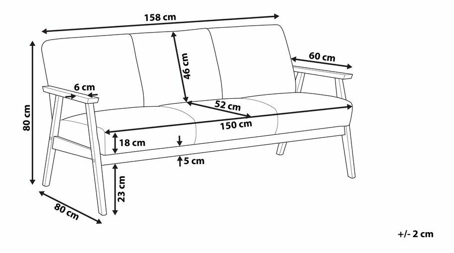 Pohovka ANSARA (hnědá)