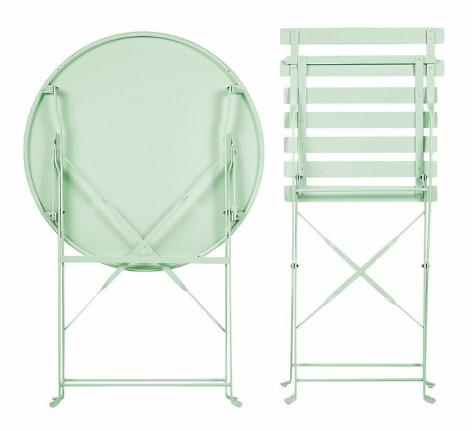 Set zahradního nábytku FLORI (zelená) (pro 2 osoby)