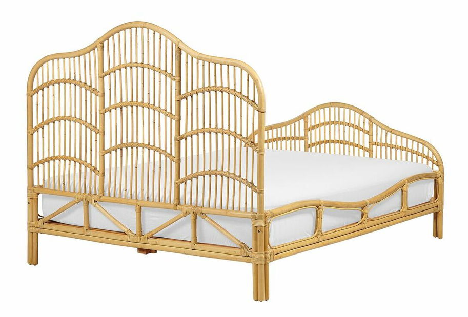 Manželská postel 140 cm Dori (světlé dřevo) (s roštem)