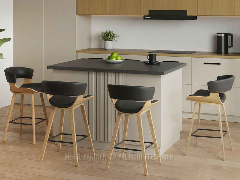 Barová židle CH70 (černá + dub)