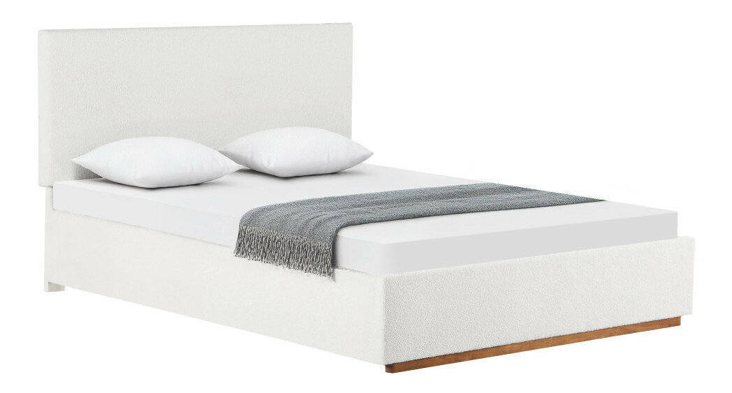 Postel s roštem a úložným prostorem 160x200 Nuvoa (bílá)