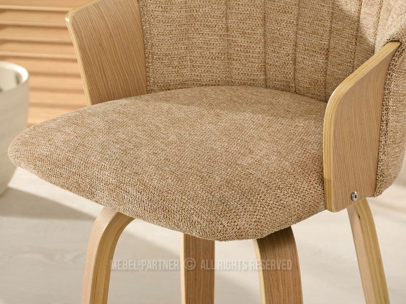 Židle Helm (béžová + dub)