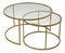 Set konferenčních stolků Belende (zlatá + sklo)