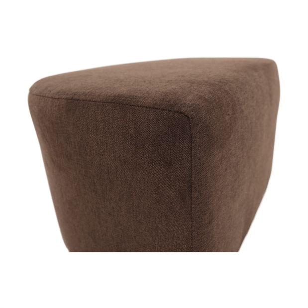 Křeslo Rosana (hnědá) (s taburetkou)