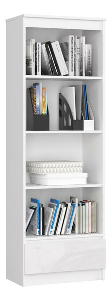 Regál Radha (bílá + bílá vysoký lesk )