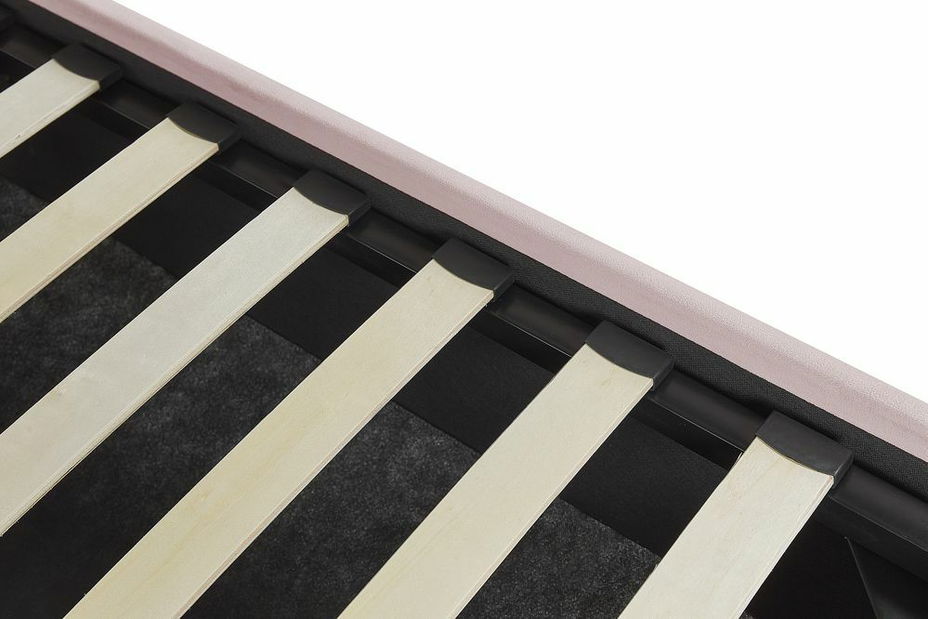 Manželská postel 160 cm Valhala (růžová) (s roštem a úložným prostorem)