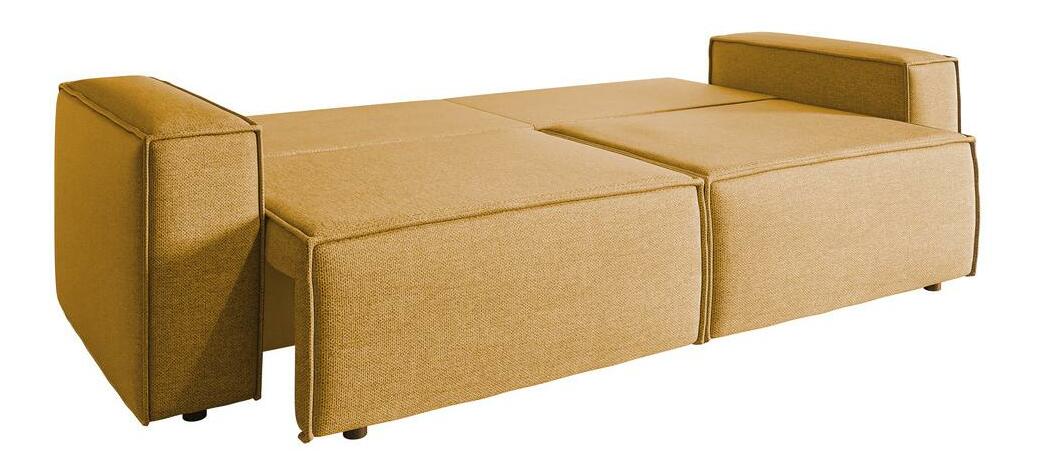 Pohovka třísedačka Copenhagen (hořčičná + černá)