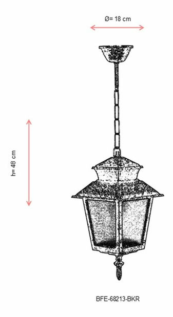 Venkovní lustr Denial (hnědá)
