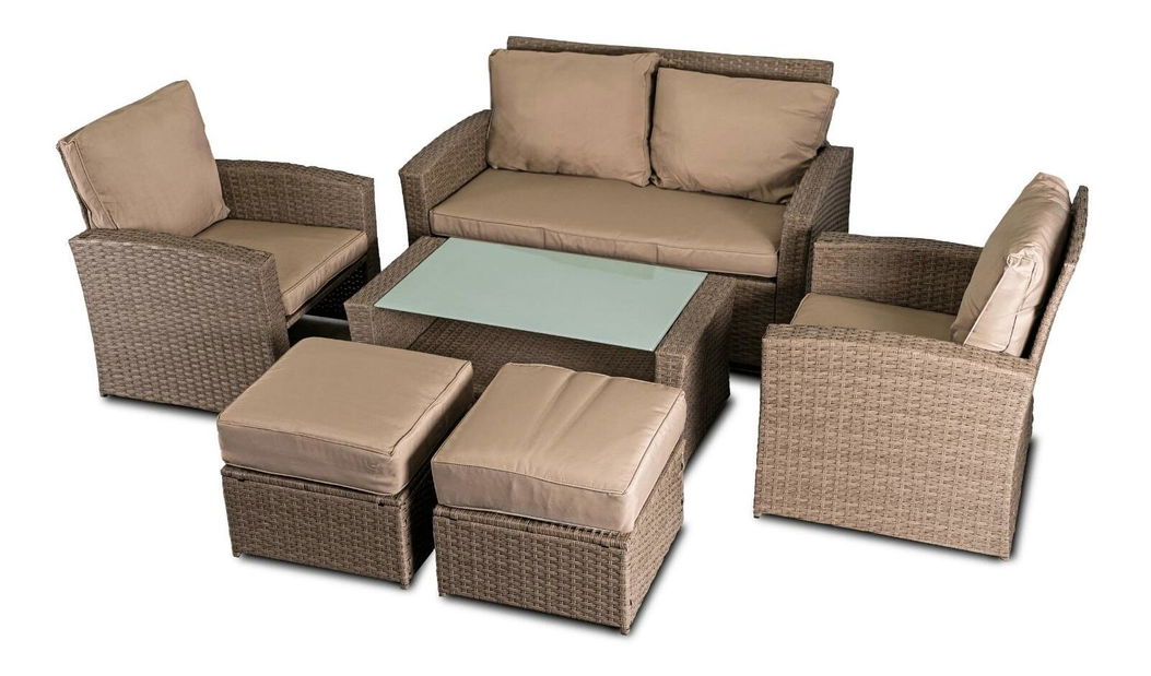 Zahradní set Fastos (béžová) (pro 6 osob)