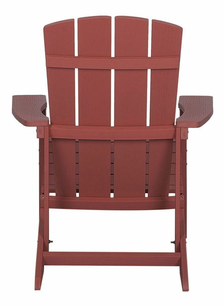 Zahradní židle s podnožkou Adack (červená)