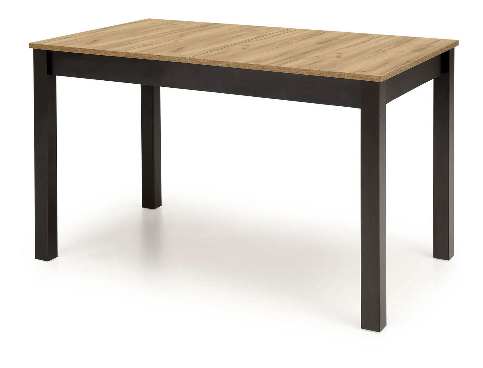 Rozkládací jídelní stůl Tentempies (dub craft zlatý + černá) (pro 4-6 osob)