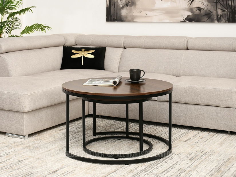 Konferenční stolek Klara (ořech + černá) *bazar